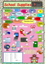 English Worksheet: School Supplies