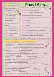 English Worksheet: Phrasal verbs