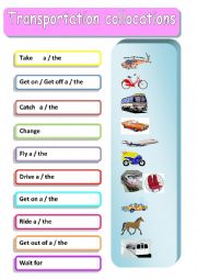 Transportation collocations