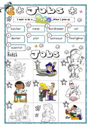 English Worksheet: My job  2/2