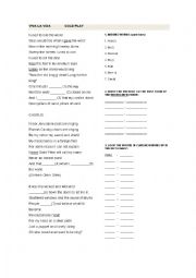 English Worksheet: VIVA LA VIDA EXERCISE