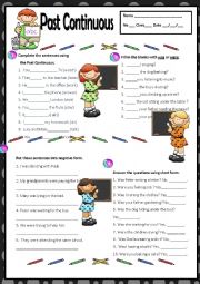 English Worksheet: PAST CONTINUOUS