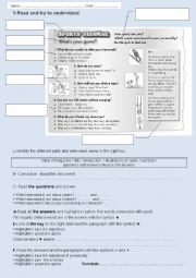 English Worksheet: How to make...a personality test.