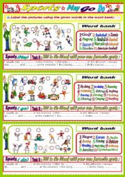 English Worksheet: Sports ( play / do /go)