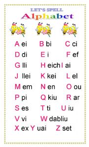 English Worksheet: Alphabet 