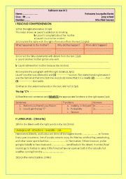 English Worksheet: End of term test N2 9th  form