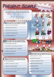 PRESENT SIMPLE - Error Correction (1)