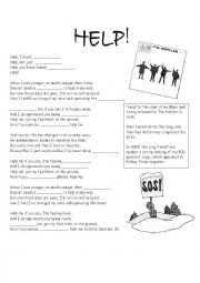 English Worksheet: help-song