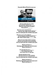 English Worksheet: Depeche Mode - World in my eyes (lyrics)