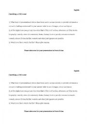 English Worksheet: Describing a DVD cover