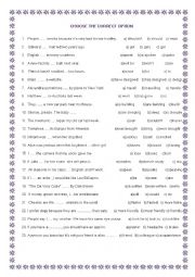 English Worksheet: Revision- Multiple choice