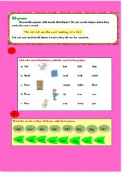 English Worksheet: Rhyming words