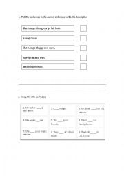 English Worksheet: Descriptions