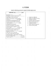 English Worksheet: Basketball is my..................sport