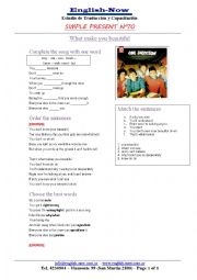 English Worksheet: one direction