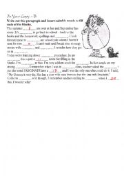 English Worksheet: Adolescence Cloze