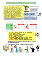 English Worksheet: robin hood