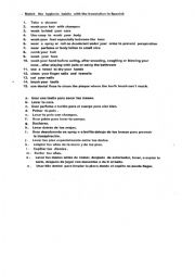 English Worksheet: hygienic habits