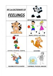 mini book feelings (adjectives) + exercises