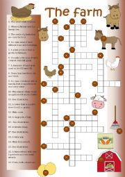 English Worksheet: Crossword: The Farm