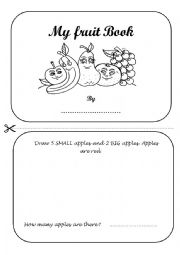 English Worksheet: MY FRUIT BOOK