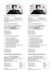 Song worksheet - Girl on Fire