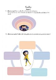 English Worksheet: Coraline By Neil Gaiman Chapter 1