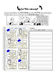 English Worksheet: Reporting messages