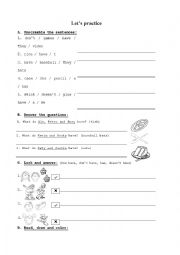 English Worksheet: HAVE - HAS ENGLISH PRACTICE