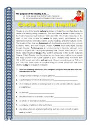 English Worksheet: Lets go to the theater