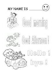 English Worksheet: GREETINGS