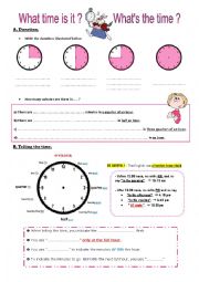 English Worksheet: Have you got the time ?