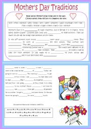 English Worksheet: Mother´s Day Traditions
