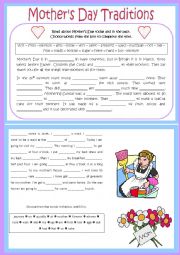 English Worksheet: Mothers Day Traditions