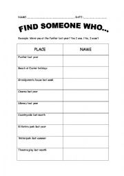 find someone who