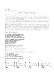 English Worksheet: PET for Schools Reading PArt 4 practice