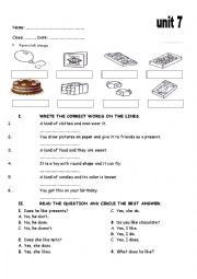 English Worksheet: birthday