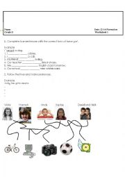 English Worksheet: have/has got