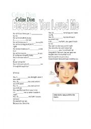 English Worksheet: Song worksheet -Celine Dion
