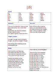 English Worksheet: Phonetic exercises TH