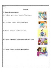 English Worksheet: jobs