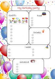 Birthday planner