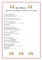 English Worksheet: Stay - Rihanna