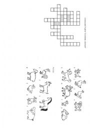 English Worksheet: Crossword domestic animals