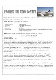 English Worksheet: FedEx Reading