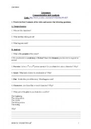 English Worksheet: The Vampire Diaries : Literature.