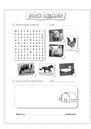 English Worksheet: Farm Animals