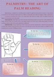 English Worksheet: Palmistry