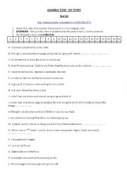 English Worksheet: AMANDA TODDS STORY PASSIVE LINK WORDS