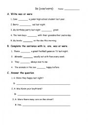 English Worksheet: pest teanse